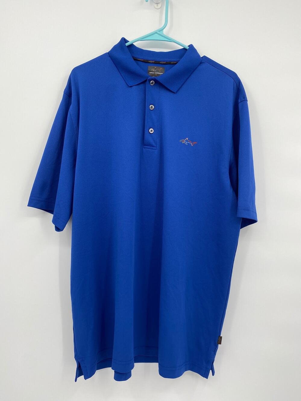 Greg Norman for Tasso Elba Play Dry Short Sleeve Polo Golf Shirt Size Large